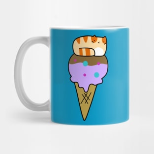 Icecream Cone Tabby Cat Mug